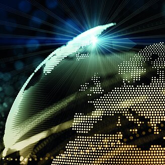 Weltkarte Technologie Hintergrund – © Violka08 / Getty Images