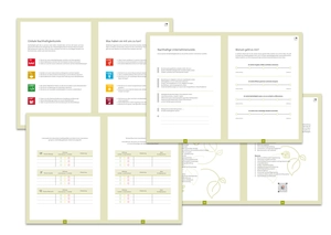 © RKW Kompetenzzentrum / RKW Kompetenzzentrum Collage mit Doppelseiten aus dem Ideentagebuch