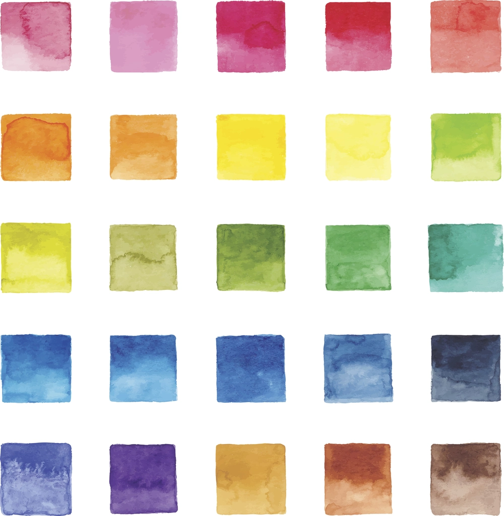 Aquarell Color Chart – Vektor Illustration – © saemilee / iStock.com